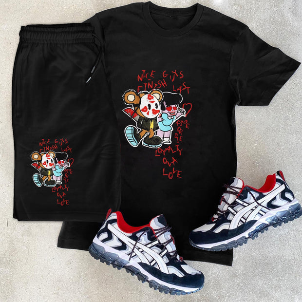 Fashion casual personalized print sports suit