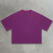Western cowboy casual street retro print T-shirt