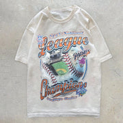 Trendy Brand Print Casual Retro Short Sleeve T-Shirt