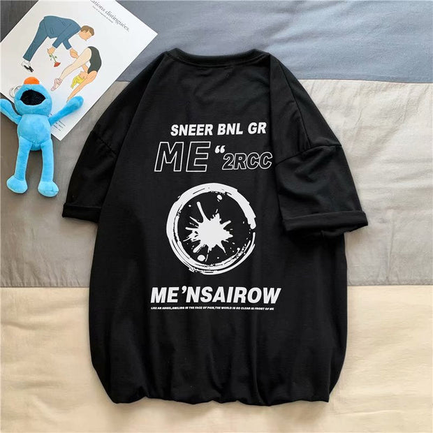 Fashion brand printed loose casual short-sleeved T-shirt