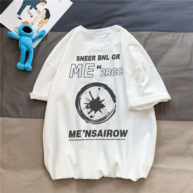 Fashion brand printed loose casual short-sleeved T-shirt