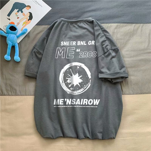 Fashion brand printed loose casual short-sleeved T-shirt