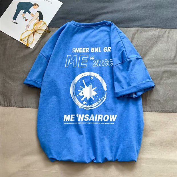 Fashion brand printed loose casual short-sleeved T-shirt