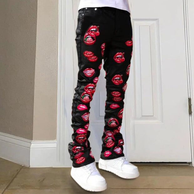 Street Style Lipstick Leggings