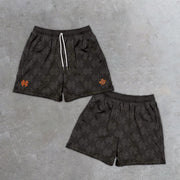 Casual Street Print Mesh Two-Piece Set