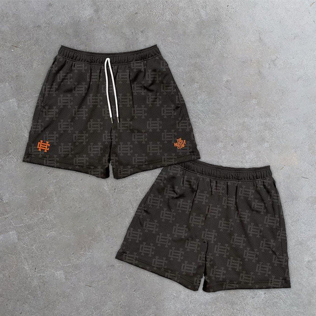 Casual Street Print Mesh Two-Piece Set