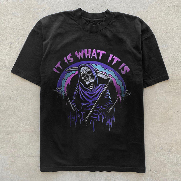 Skull Print Men's Short Sleeve T-Shirt