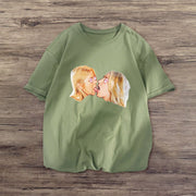 Couple Funny Print Short Sleeve T-shirt