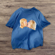 Couple Funny Print Short Sleeve T-shirt