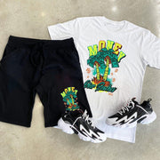 Street money short sleeve casual suit