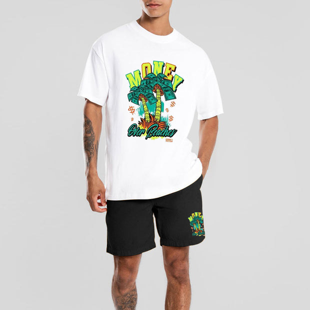 Street money short sleeve casual suit