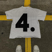 Letter Digital 4 Print Short Sleeve T-Shirt