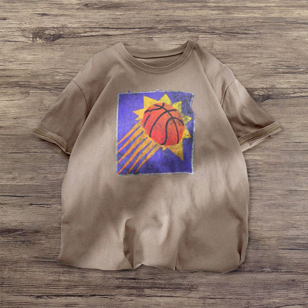 Sports print fashion street style T-shirt