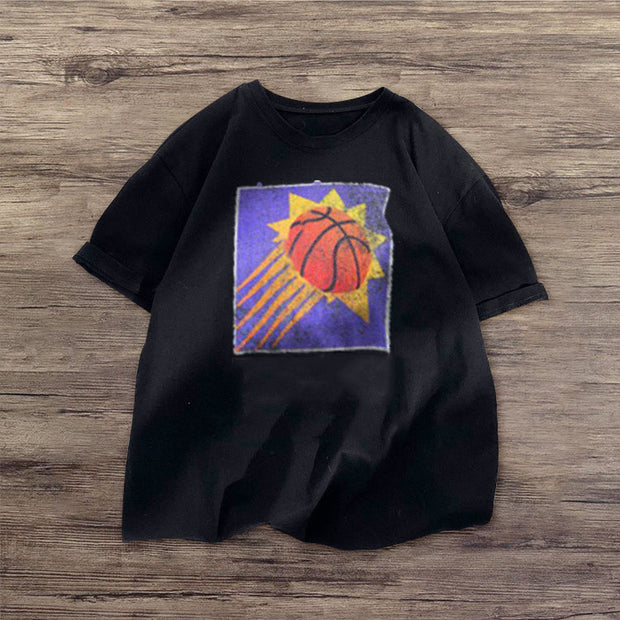 Sports print fashion street style T-shirt