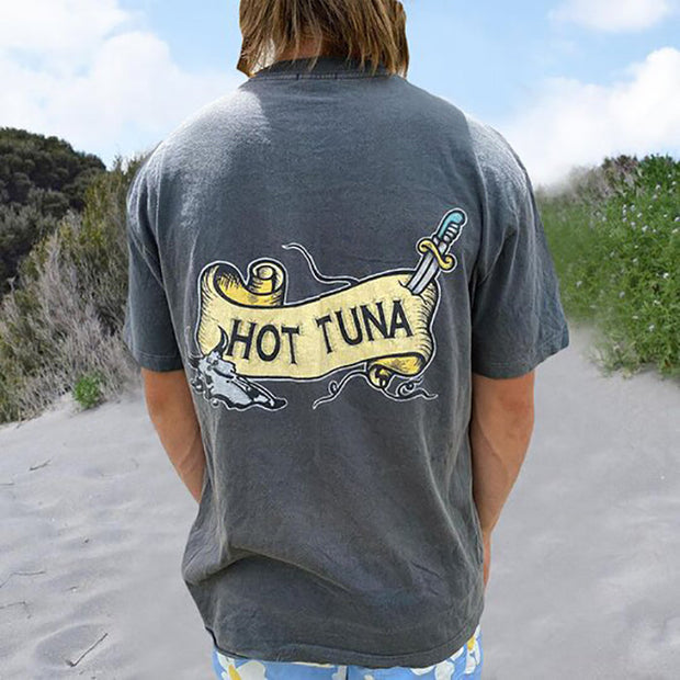 Men's casual printed T shirt