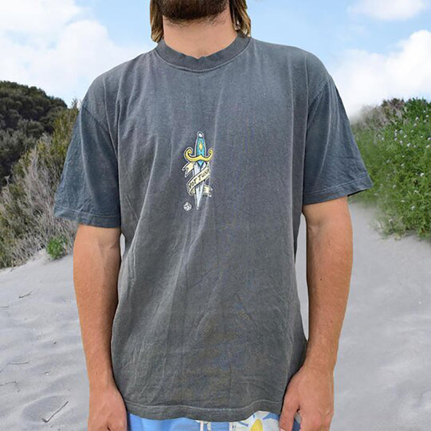 Men's casual printed T shirt