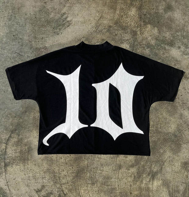 Casual Retro Print Drop Sleeve T-Shirt