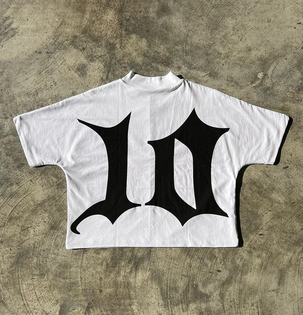 Casual Retro Print Drop Sleeve T-Shirt