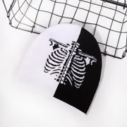 Personalized fashion skeleton jacquard knitted hat