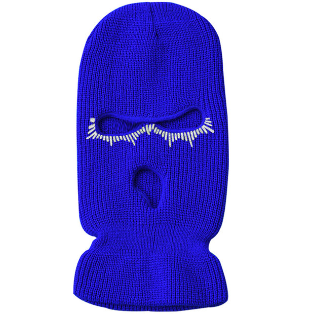 Warm three-hole hat ski riding sports knitted hat
