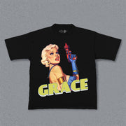 Fashion casual printed short-sleeved T-shirt