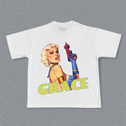 Fashion casual printed short-sleeved T-shirt