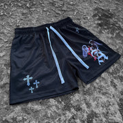 Stylish Retro Cross Angel Stretch Shorts