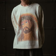 Jesus Is My Savior Not My Religion Print Sweatshirt