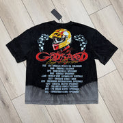 Vintage Washed Racing Graphic T-Shirt