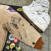 Hip-hop street stitching zipper jacket