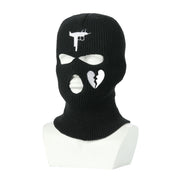 Knitted Ski Hat Outdoor Cycling Three Hole Mask Balaclava Head Cover