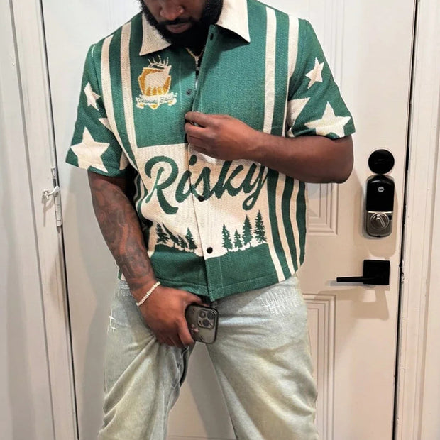 American Boys Tapestry Short Sleeve Shirt Jacket