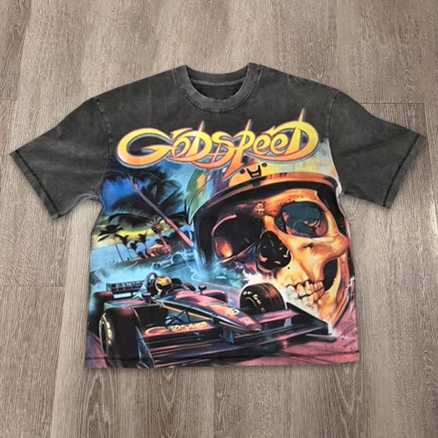 Vacation Godspeed Print Short Sleeve T-Shirt