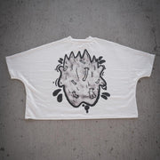 Fashionable and personalized college style loose T-shirt