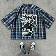 Casual Retro Plaid Print Shirt