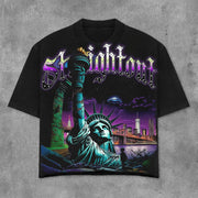 Fashion Free Print Short Sleeve T-Shirt