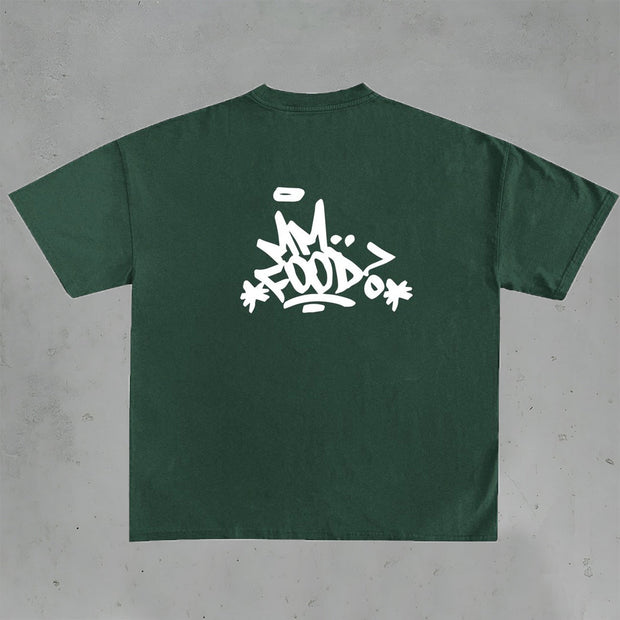 casual doom print t-shirt