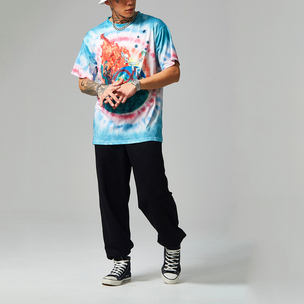 Personalized printed street tie-dye loose short-sleeved T-shirt