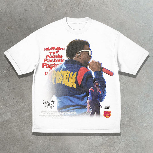 Hip-hop rap casual street retro heavyweight T-shirt