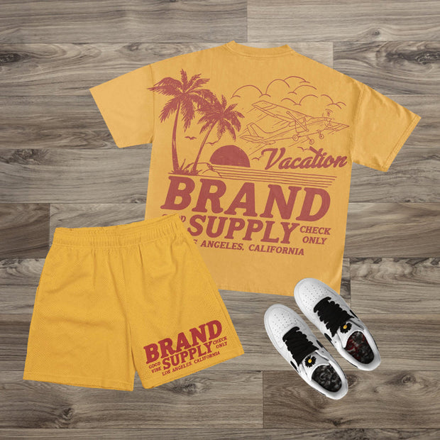 Coconut Tree Hawaiian Vacation Two-Piece Set