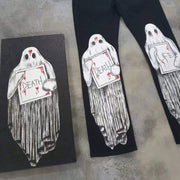 Ghost chooses casual street western jeans