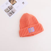Black retro smiling men and women warm knitted hats