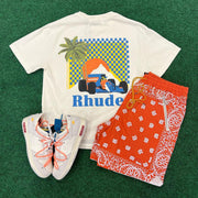 Fashion Words Print T-Shirt Shorts Two-Piece Set