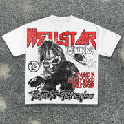 Rap print T-shirt