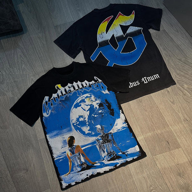 Holiday Print Crew Neck T-Shirt