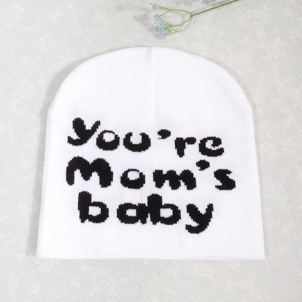 Knitted pullover English letter Y2K jacquard men's and women's hats