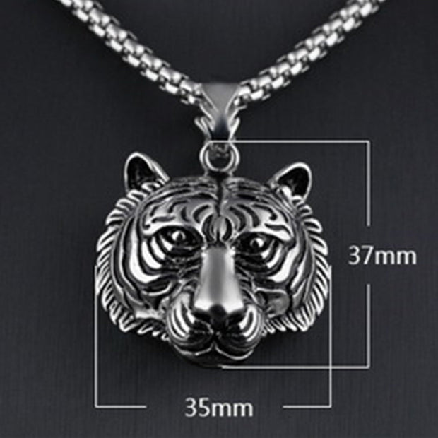 Vintage Tiger Head Personality Pendant