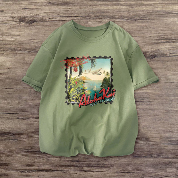 Fashion retro street style T-shirt