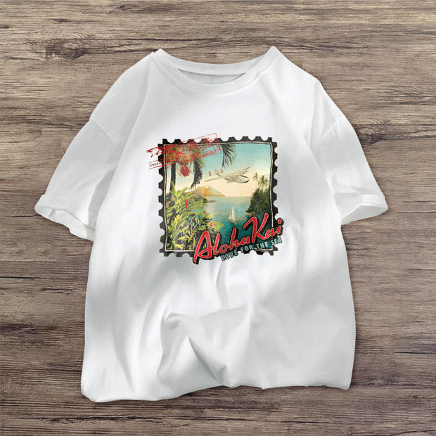 Fashion retro street style T-shirt