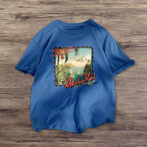 Fashion retro street style T-shirt